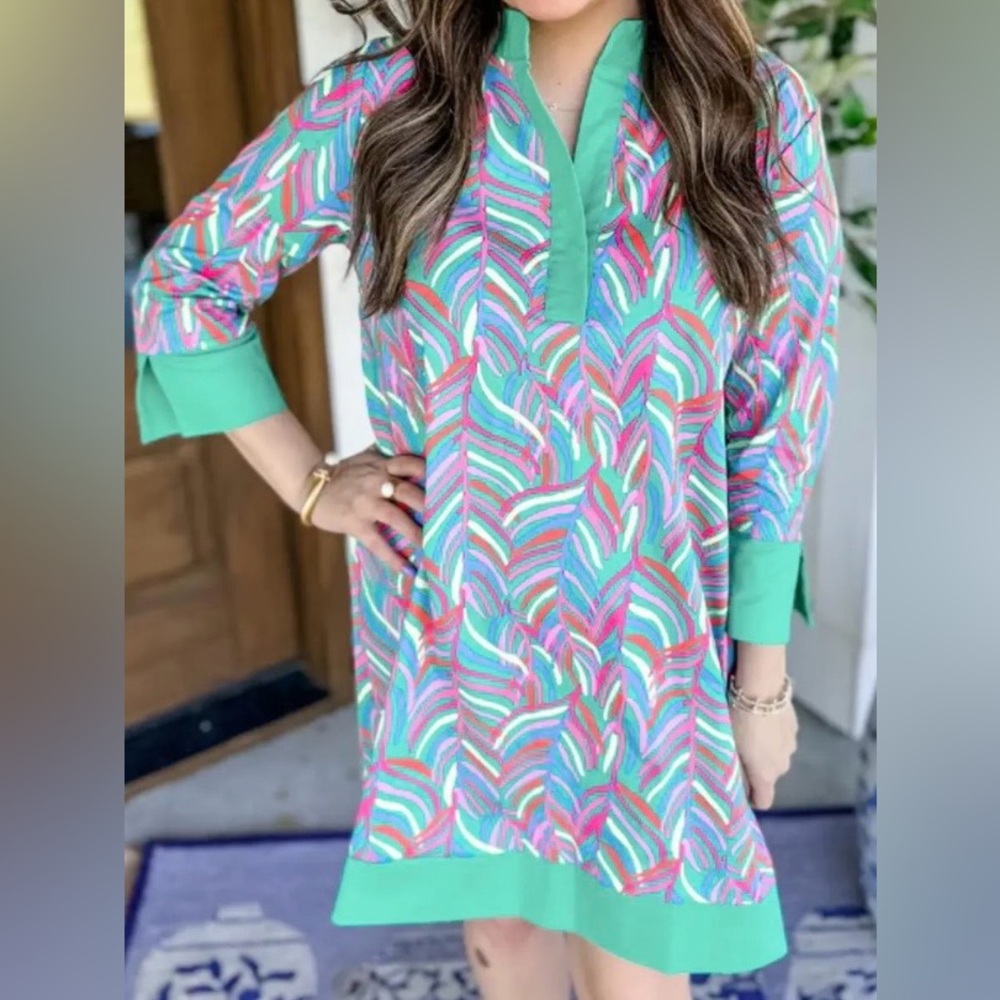 Azure Vibrant Multicolor Women's Midi Dress